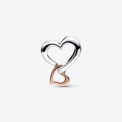 Two-tone Openwork Infinity Heart Charm | Pandora