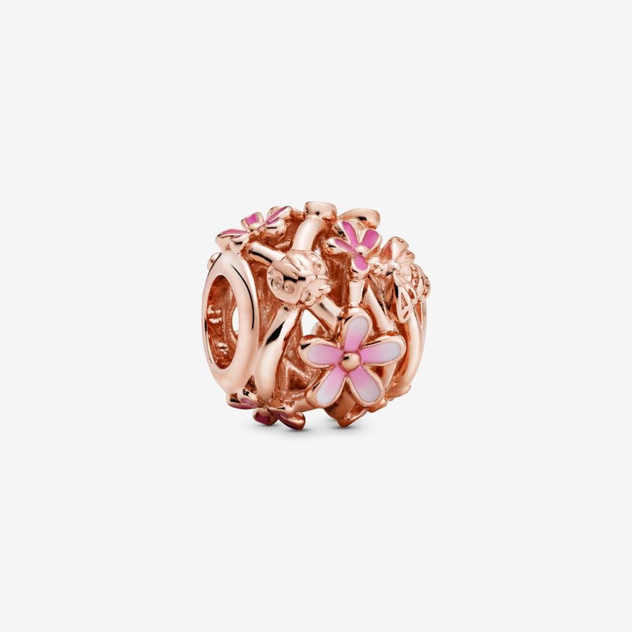 Openwork Pink Daisy Charm | Pandora
