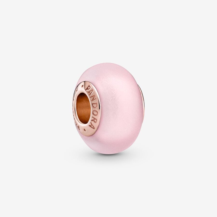 Matte Pink Murano Glass Charm | Pandora