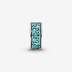 Green Blue Pavé Clip Charm | Pandora