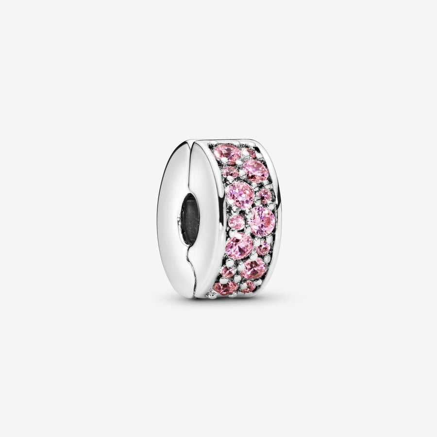 Pink Pavé Clip Charm | Pandora
