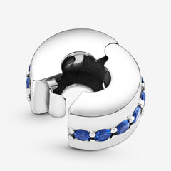 Clip - Pavé Row - Blue & Silver - Pandora Charms