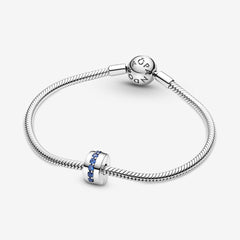 Clip - Pavé Row - Blue & Silver - Pandora Charms