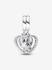 Double Heart - Friendship - Silver - Charms - Pandora