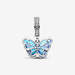 Blue Murano Glass Butterfly Pendant Charm | Pandora
