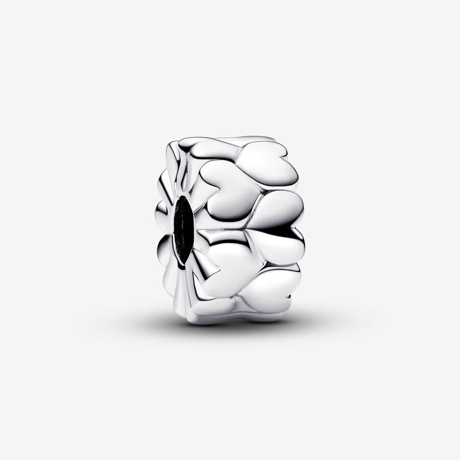 Clip - Heart - Silver - Pandora Charms