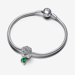 Sparkling Rose in Bloom Charm | Pandora