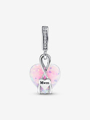 Heart - Mom - Silver - Charms - Pandora