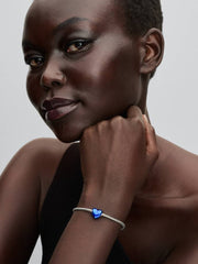 Charm Cœur Bleu Métallique | Pandora