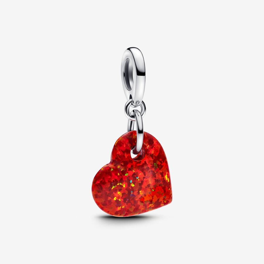 Opalescent Red Heart Pendant Charm | Pandora