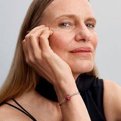 Red Flower - Silver - Charms - Pandora