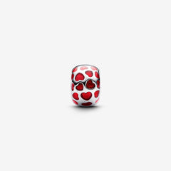 Clip - Red Hearts - Silver - Pandora Charms