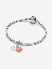 Coral Color Double Shell Pendant Charm | Pandora
