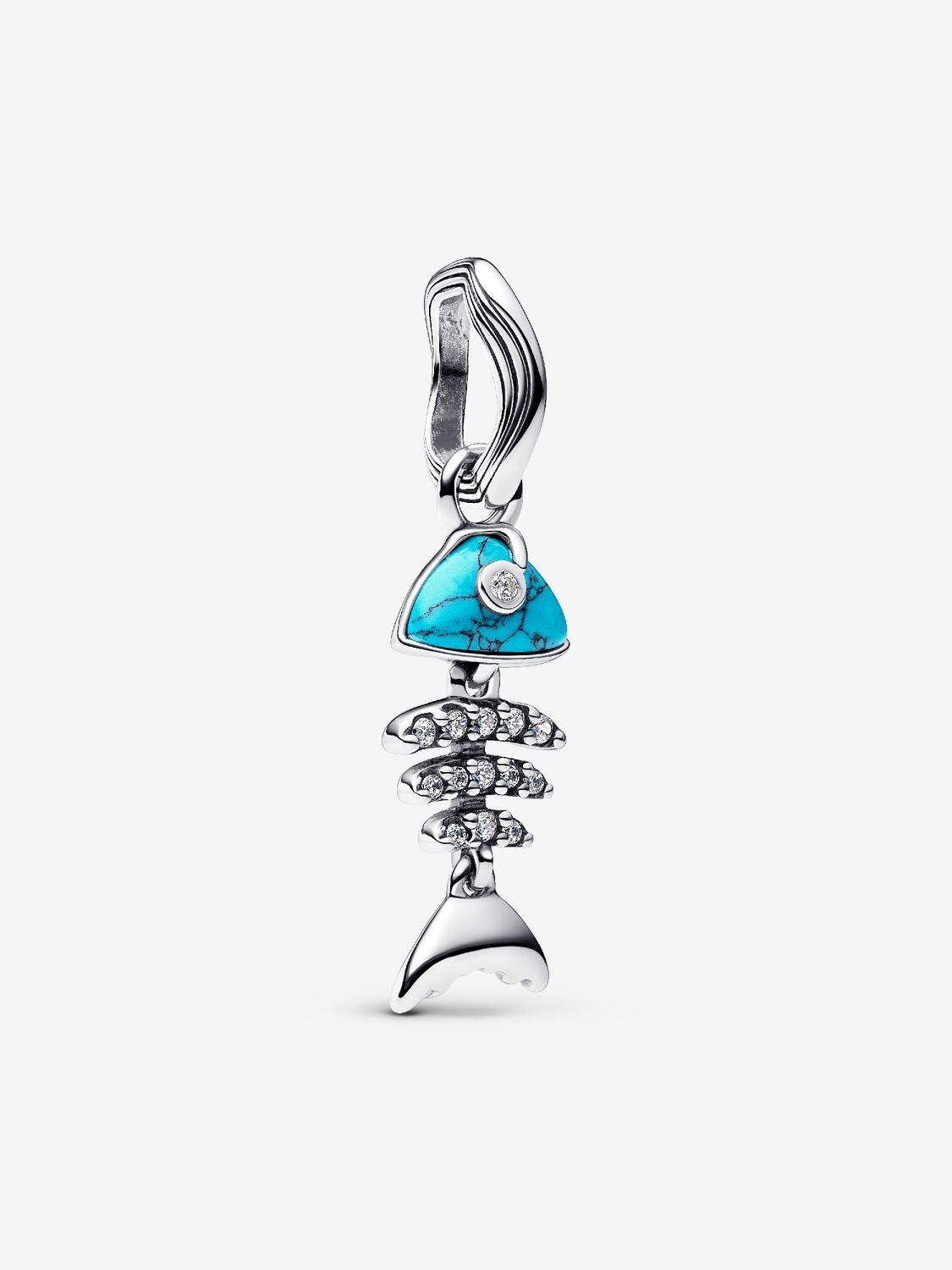 Turquoise Fishbone Pendant Charm | Pandora