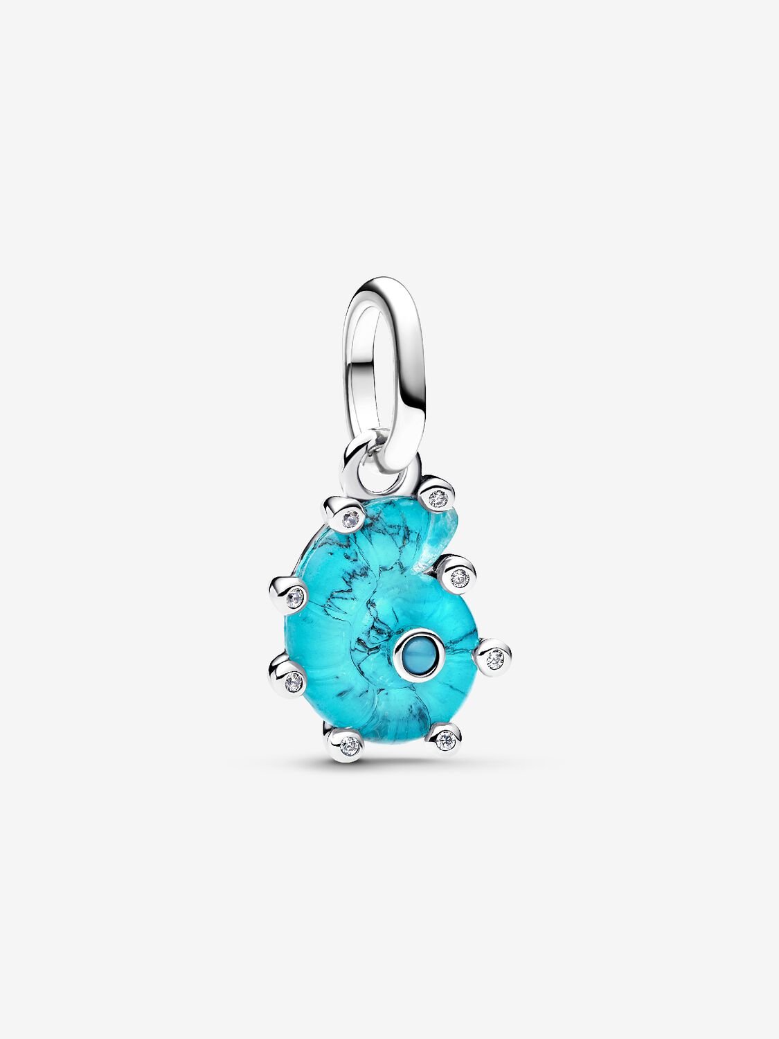 Blue Murano Glass Sea Snail Pendant Charm | Pandora