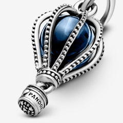 Travel - Blue Hot Air Balloon - Silver - Charms - Pandora