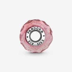 Rippled Murano Glass - Pink - Charms - Pandora