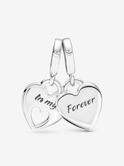 Double Separable Heart Pendant Charm | Pandora