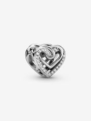 Sparkling Intertwined Hearts - Silver - Charms - Pandora